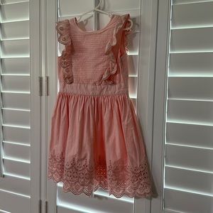 Hope and Henry Pink Flutter Sleeve Eyelet  Dress size 5